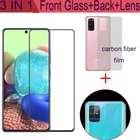 Защитное стекло для экрана и камеры Samsung Galaxy Note 10 Lite, закаленное, 3 в 1