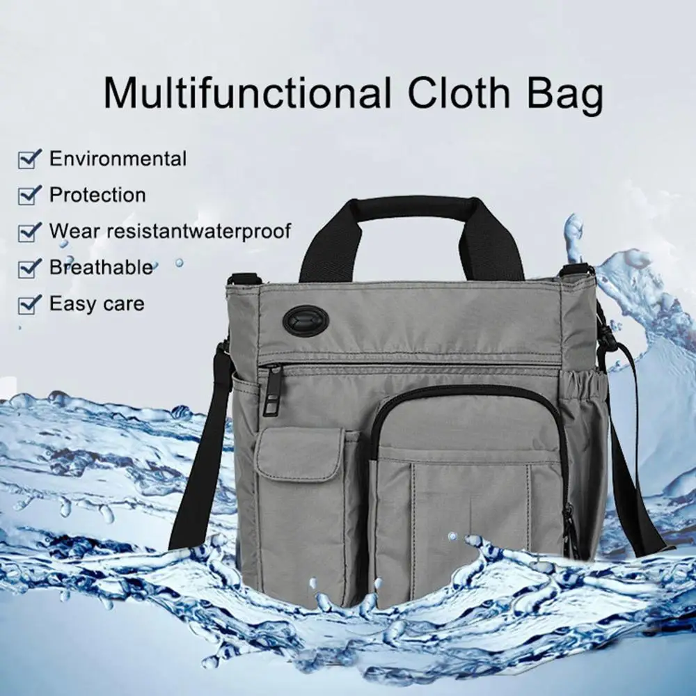 Мужская сумка через плечо деловая тоут на молнии для ноутбука кроссбоди мужчин