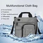 Деловой портфель на ремне для мужчин, сумка-тоут с несколькими молниями для ноутбука через плечо, портфель кросс-боди с защитой от кражи для мужчин, школьный портфель