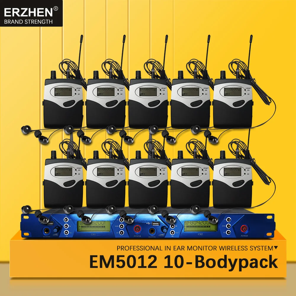 

EM5012 монитор-вкладыш, беспроводная система SR2050, двойной передатчик, монитор 10, профессиональный, для студийных выступлений
