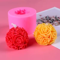 3d rose candle molds rose flower silicone molds for making diy homemade beeswax candles bath bomb mini soap lotion bar wax melts