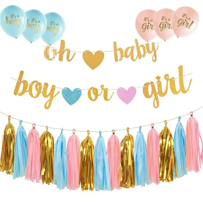 Пол раскрыть вечерние украшения блестящие буквы о ребенок и мальчик или девочка