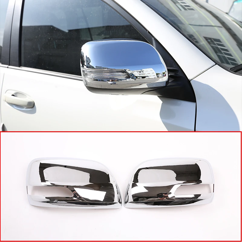 For Toyota Land Cruiser Prado FJ150 150 2010-2019 ABS Chrome Side Rearview Mirror Cap Cover Trim Accessories