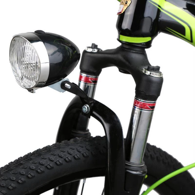 

Bicycle Flashlight Solar Headlamp Retro Black Headlight 6v Vintage Bike Lamp Accesorios Para Bicicletas For Weighting Night