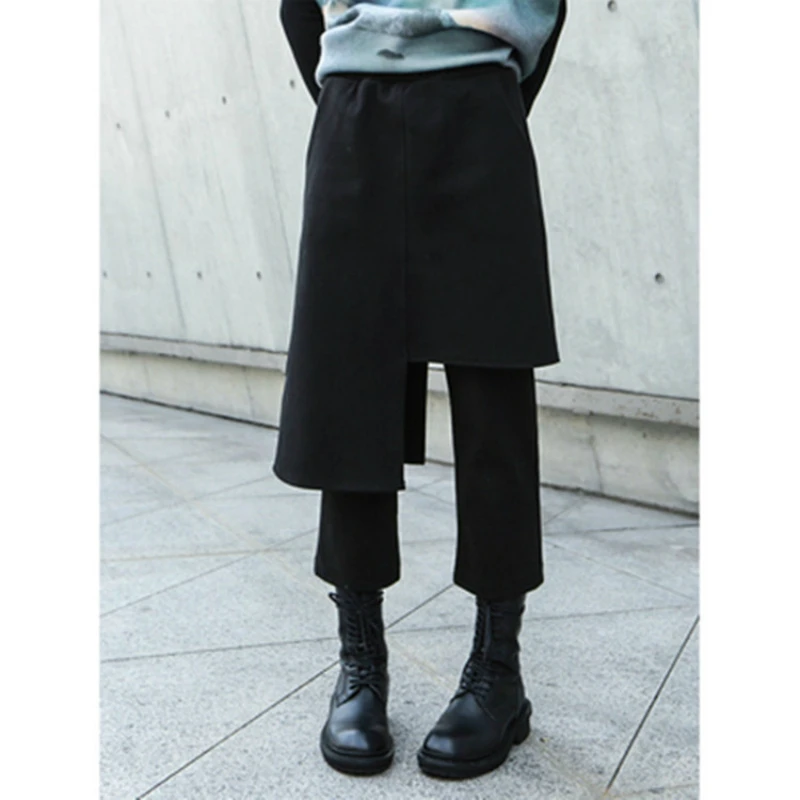 Женские нестандартные зимние ботинки теплые толстые шерстяные брюки с вырезами