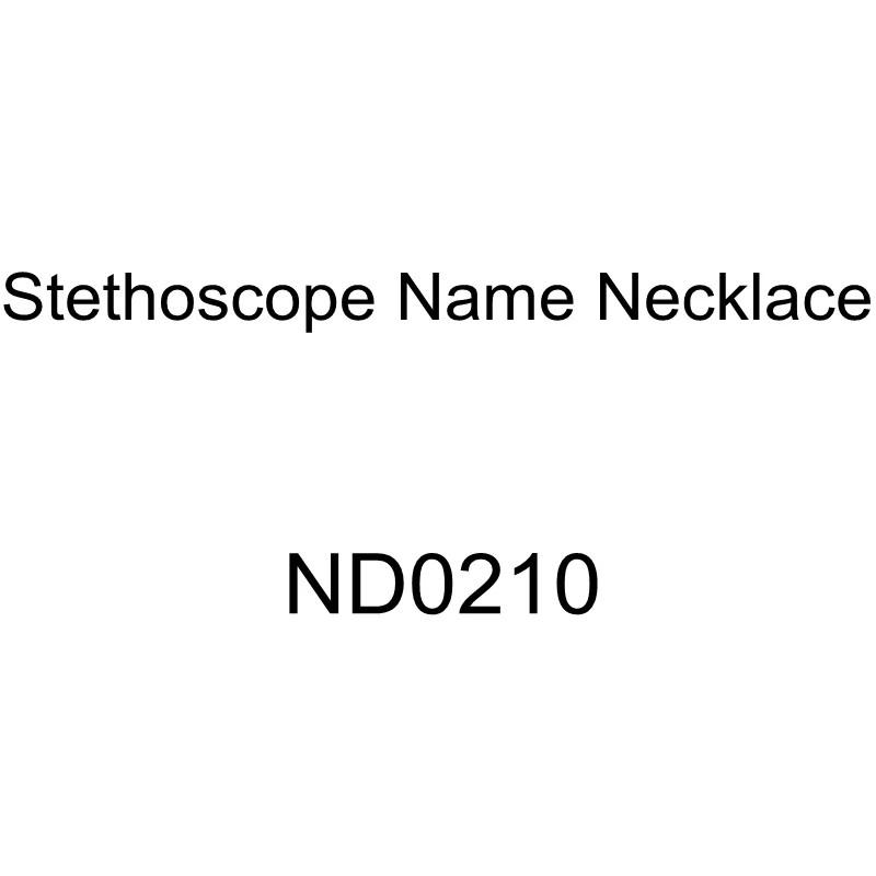 

Custom Medical Stethoscope Name Necklace Hospital Jewelry Personalized Women Nurse Doctor Nameplate Heart Necklace