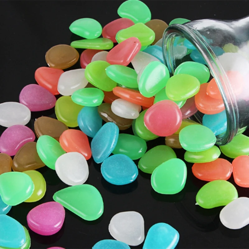 200 шт. освещение садовой дорожки Декор световой камни светятся в темноте