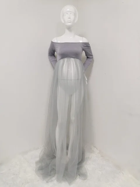 Платье для беременных фотосессии сексуальное макси лоскутное белое платье