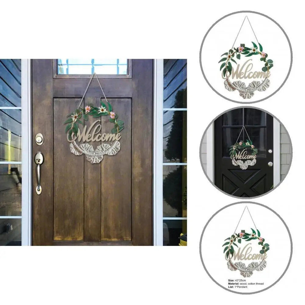 

Anti-scratches Party Welcome Sign Acrylic Sign Holiday Decor Crafts Pendant Rustic Front Door Hello Text for Farmhouse Porch Hot