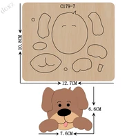 new dog pendant wooden die scrapbooking c 179 7 cutting dies compatible with most die cutting machines