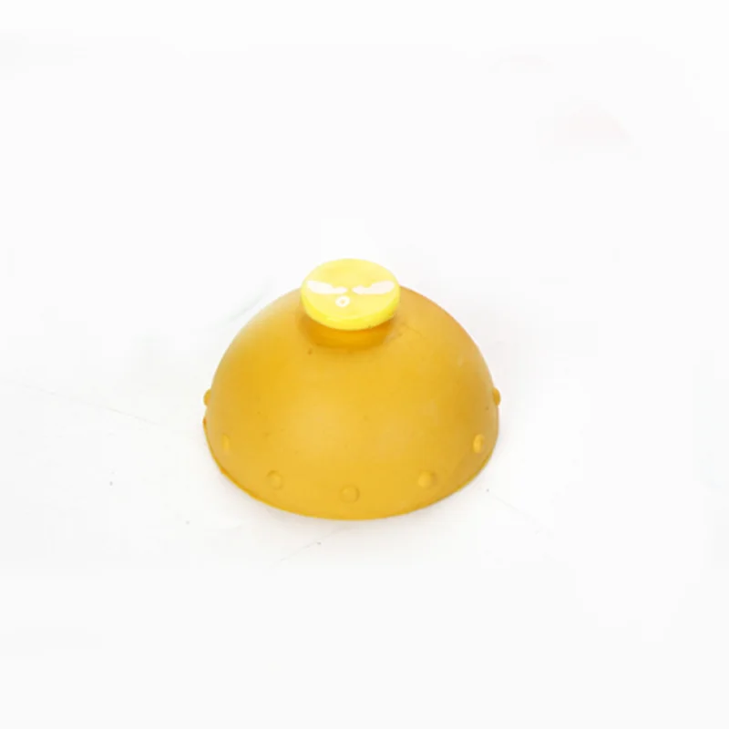 yellow 1 шт., антистрессовая детская миска, надувной шар, резиновые детские игрушки, уменьшенный прыжок, шар, смайлик, половина, сделай сам, ручная забавная игра, милые подарки - Цвет: yellow