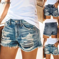 in summer 2021 the new high waisted fringed jeans shorts and womens hot pants are casual straight pants y2k femme