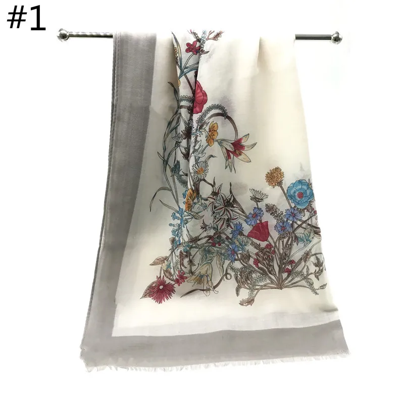 Женский дорожный шарф Ijab из вискозы и хлопка с принтом в виде цветка 2020 |