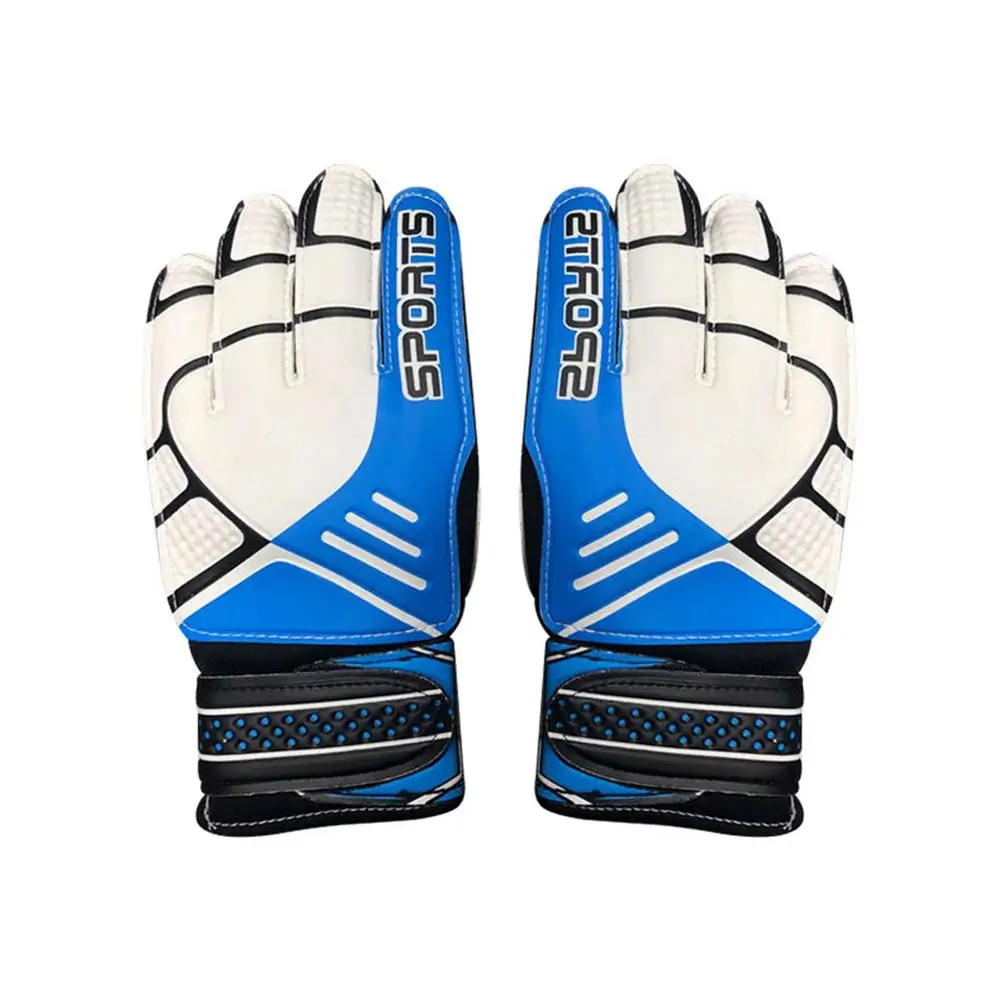 

Goalie Gloves Wear-resistant Soccer Goalkeeper Gloves Anti-slip Latex Gloves With Adjustable Straps Double Protection For Ma