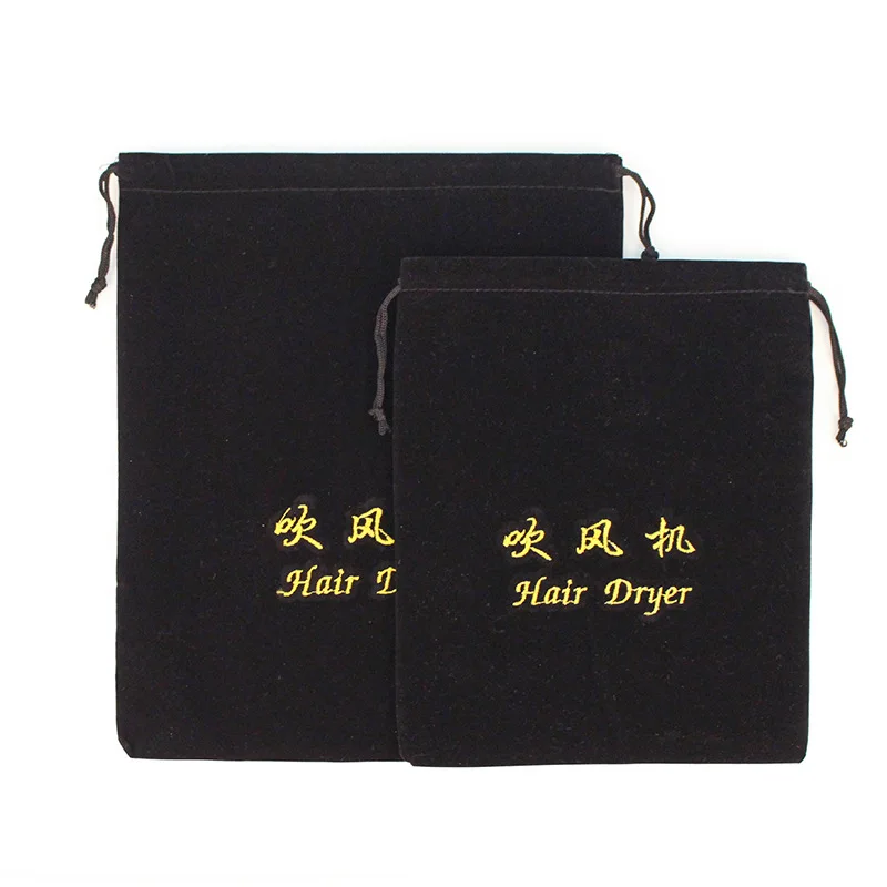 velvet hair bag draw string clutch cosmetic packaging |