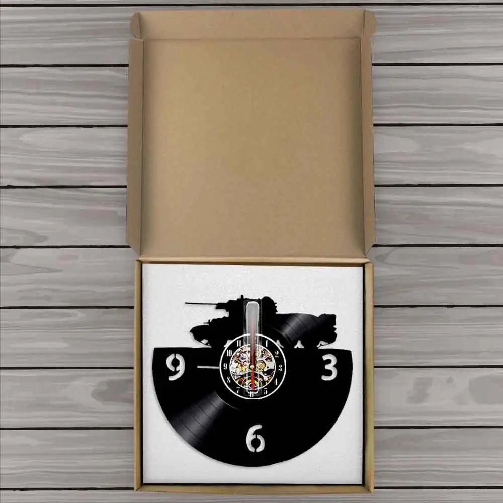 Военные военные настенные часы виниловая запись бронированные домашний декор