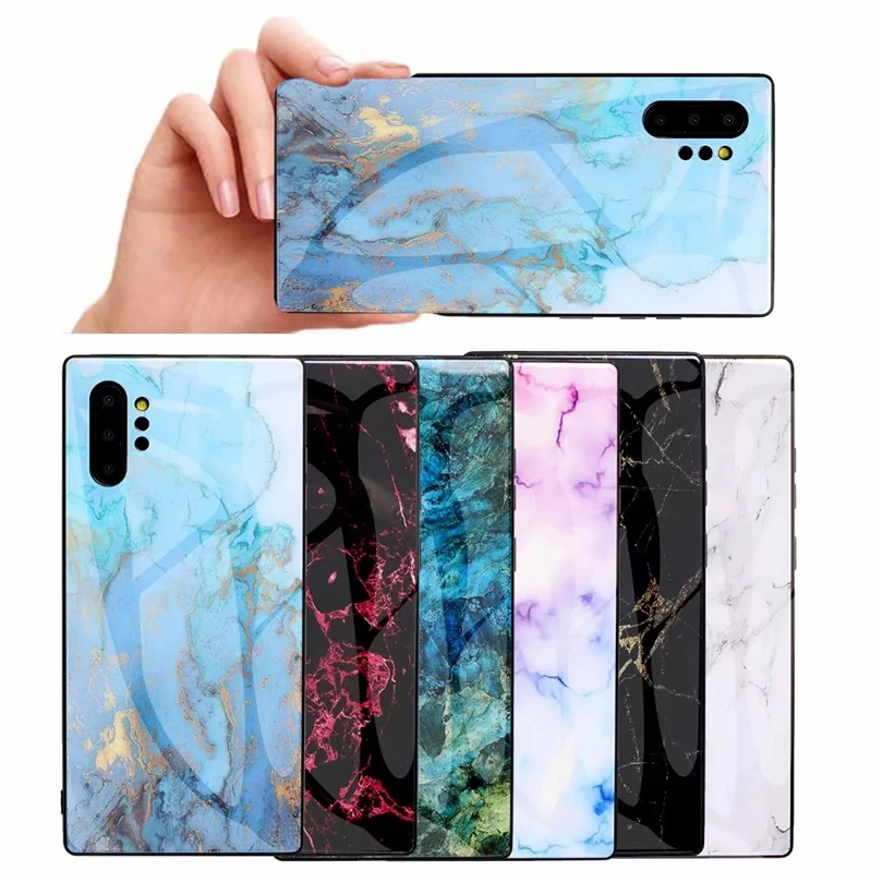TH9go чехол из закаленного стекла для Samsung Galaxy Note 8 9 10 жесткий Plus чехлы телефонов |