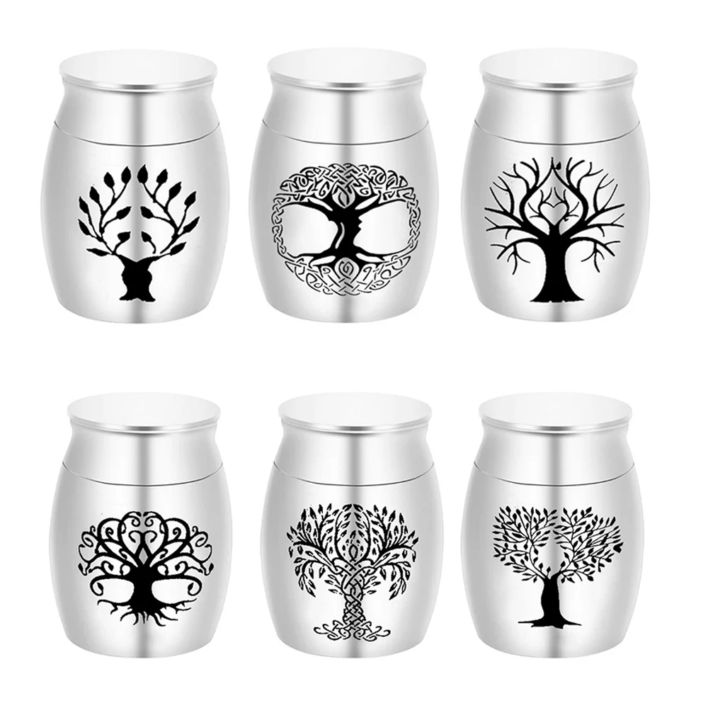 

New life tree urn urn keepsake funeral memorial urn mini aluminum alloy ash holder jewelry mini cremation urn keepsake