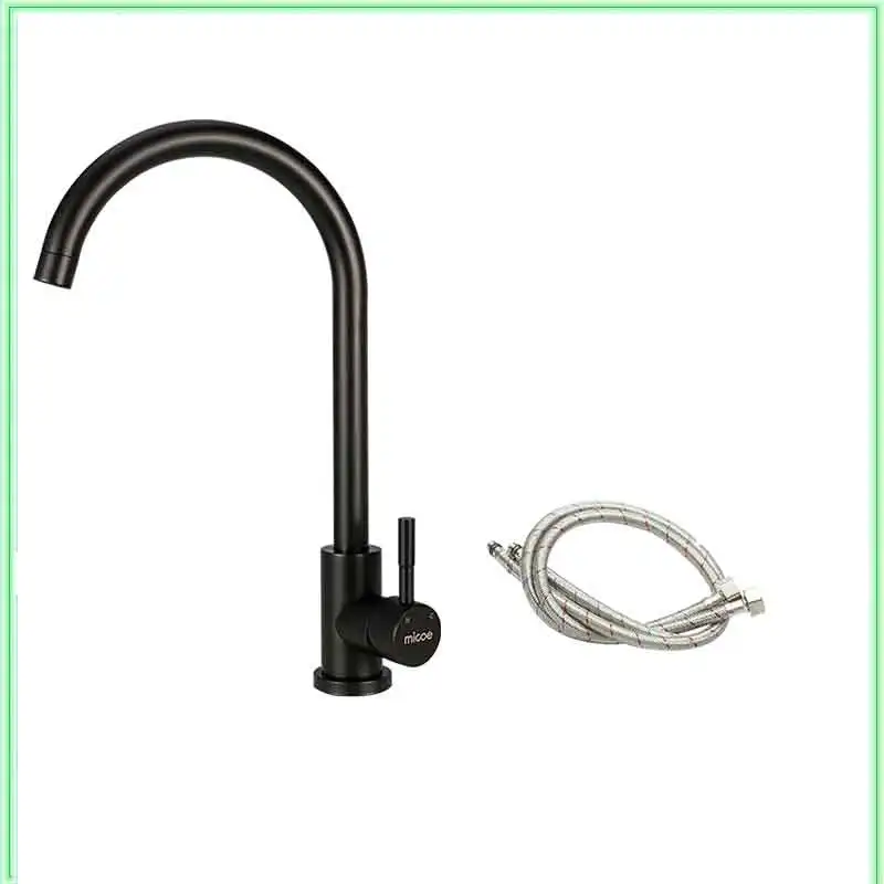 

Stainless Steel Kitchen Faucet One Hole Brushed Nickel,Single Handle 360 Degree Rotation Brushed Nickel Kitchen Sink Faucets