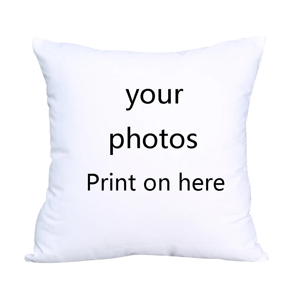 

Customized Christmas Cushion Cover Design Decorative Pillows Case Print Linen or Soft Short Plush Personal Life Photos Gift