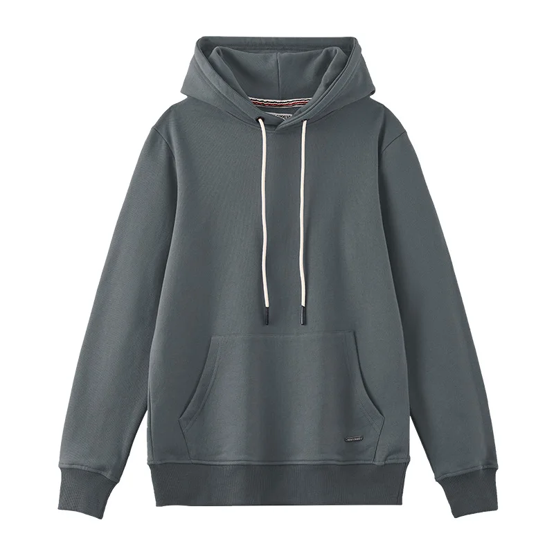 

solid color front big pocket hooded sweatshirt men fashion 2021
