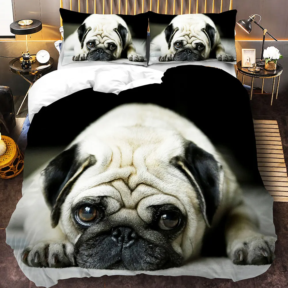 

Animal 3d cute dog custom bedding set quilt cover pillowcase 3pcs twin designer designer bedding luxury