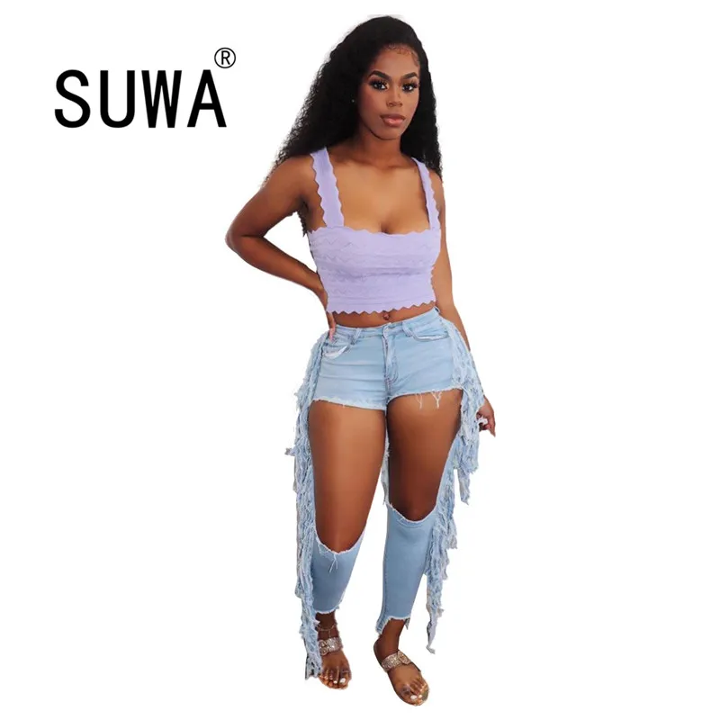 Пикантные модные женские брюки в стиле пэчворк с кисточками облегающие