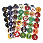 24 шт.компл. Счастливого Рождества Адвент Календарь цифры бумажные наклейки печенье конфеты печать наклейки s подарочная упаковка сделай сам этикетки Рождественский Декор