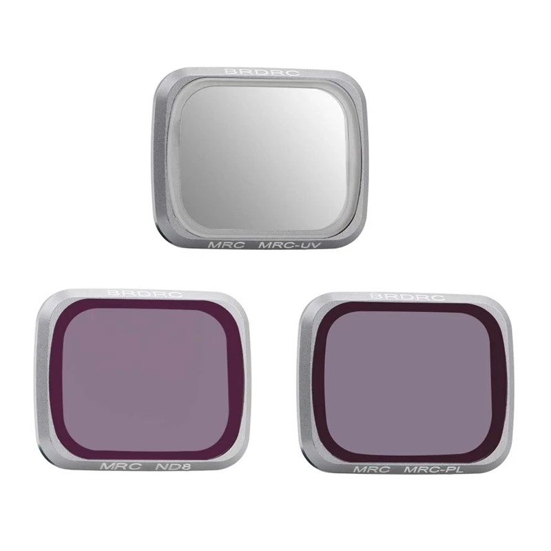 

BRDRC For Mavic Air 2S Lens Filter Set ND 8/ UV/ CPL Filter Camera Lens Filter For DJI Air 2S Accessories, 3 Pack