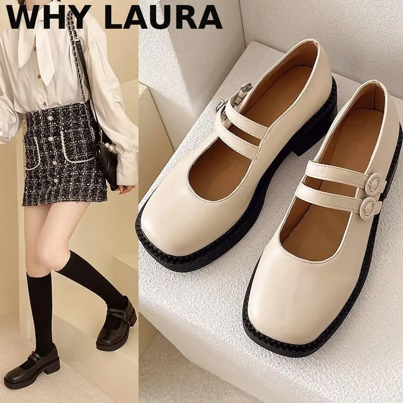

Sweet Lolita shoe platform round head thick heel double row one button women's shoes Kawaii shoes Mary Jane shoes size 35-40