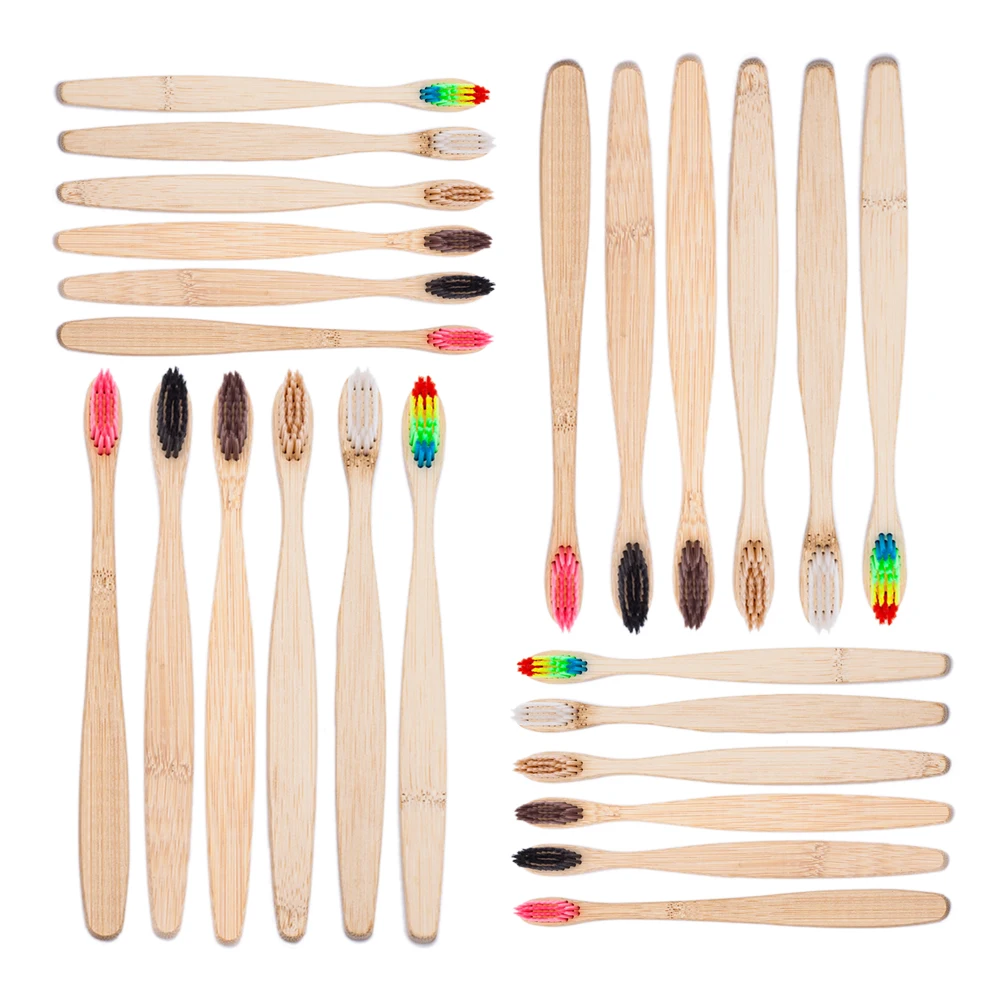 Бамбуковая зубная щетка для взрослых 5 шт.|Зубные щетки| |