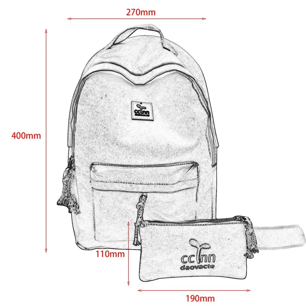 Newest 2020 Women Backpack 2 pcs/set Solid Casual Canvas Backpacks For Adolescent Girls Rucksack ZX283701 |