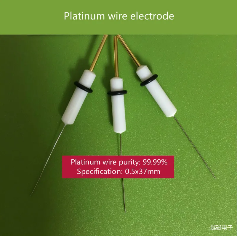 Электрод из платиновой проволоки, покрытие политетрафторо, чистота 99.99%. Спецификация 0,5x37 мм 1,0x37 мм.