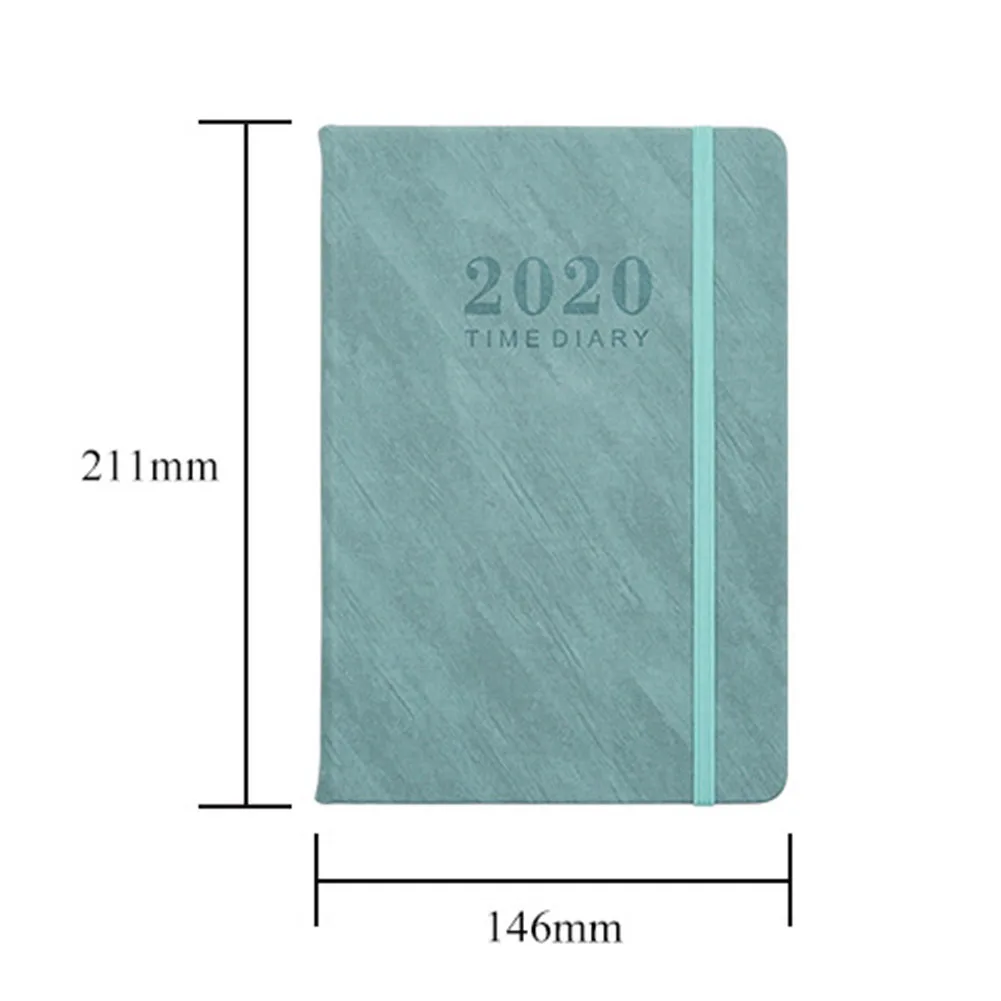 

1Pc 2020 Year Faux Leather A5 Agendas Journals Notebook Planner Organizer Diary Schedule Book Easy to Carry