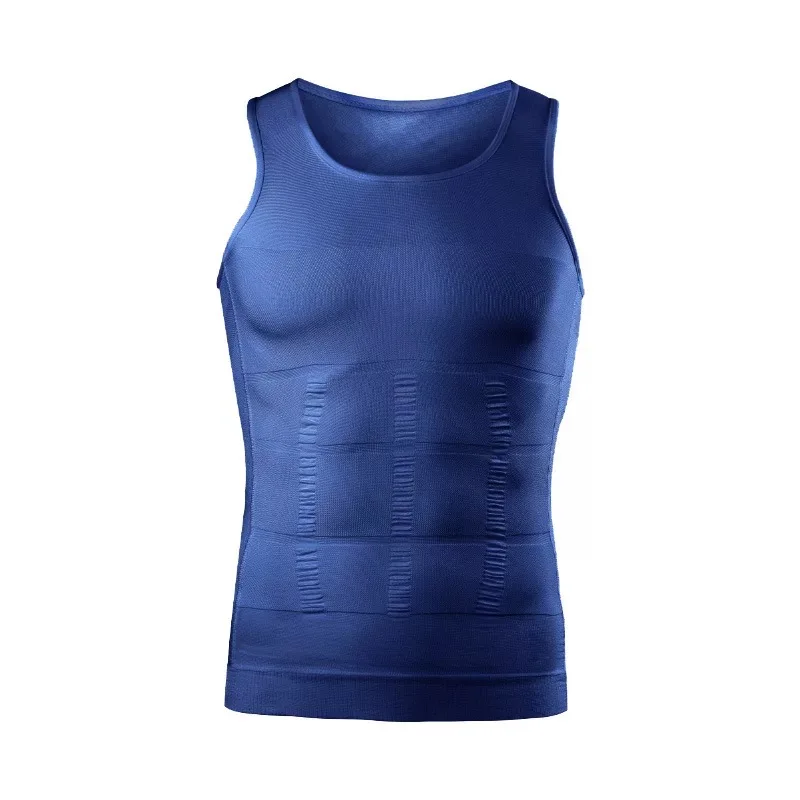Men's Slimming Corset Body Shapewear Underwear Tummy Shaper Waist Cincher Vest T-Shirt Elastic Gym Sport Gilet Fitness Tank Tops