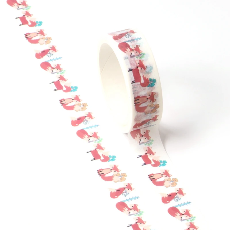 

Новый 1X милый лес с принтом с лисой; Васи лента для DIY планировщик для скрапбукинга декоративная изоляционная лента школьные канцелярские п...