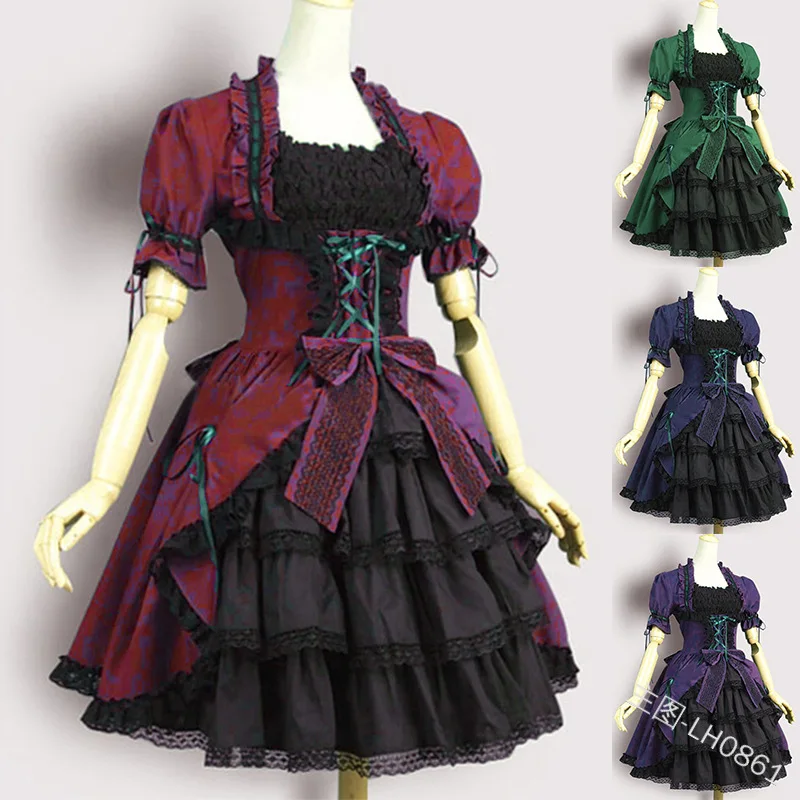 Женское винтажное платье в стиле Виктория короткое оливково зеленого цвета со