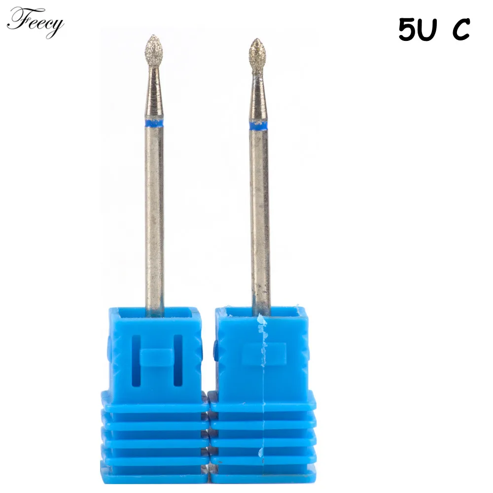 5U C 2PCS Алмазные сверла для ногтей, Набор насадок, фрезы для маникюра, корундовые насадки для маникюра, аксессуары для ногтей - Цвет: 5U C 2PCS
