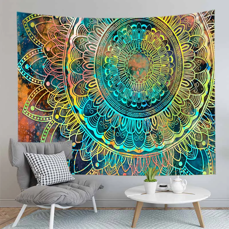 3D HD индийский гобелен оригинального Украшения в спальню покрывало &quotмандала&quot