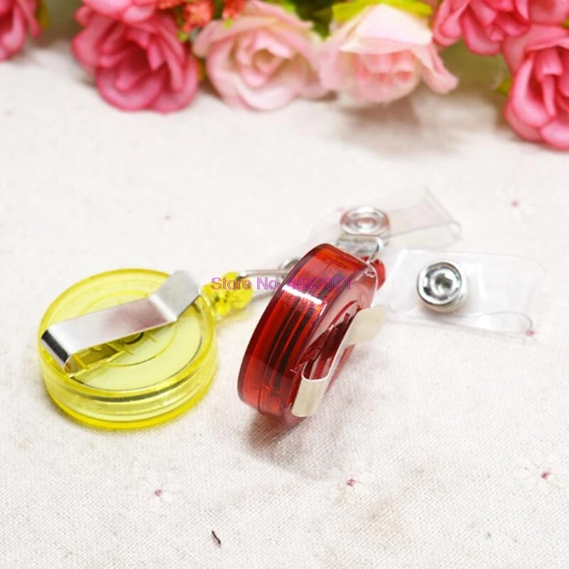 По DHL 500 шт. выдвижной держатель для удостоверения личности лыжного пасса бейджа