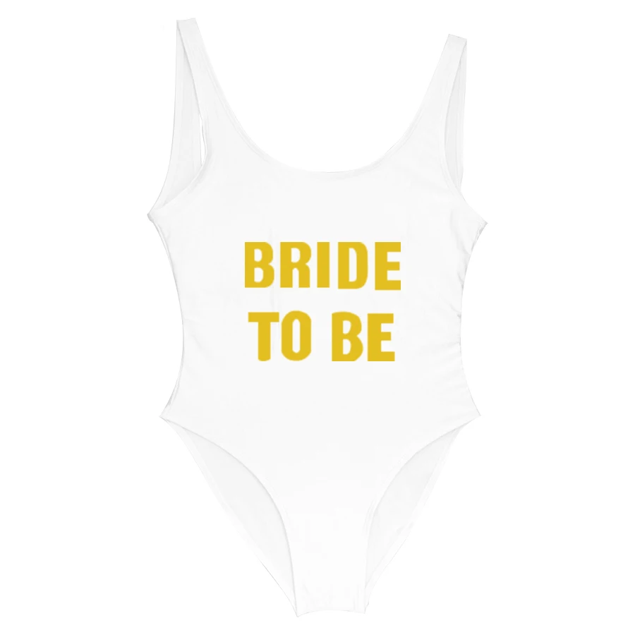 Пикантная одежда для плавания BRIDE TO Be с золотыми надписями Цельный купальник