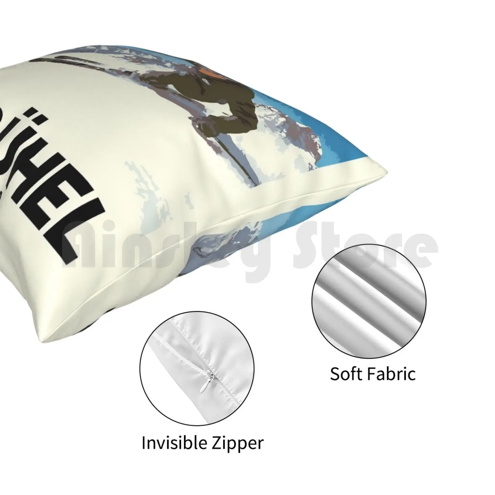 Подушка для лыжного спорта Kitzbuhel австрийская с принтом домашняя мягкая подушка