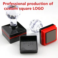 diy personalized custom oval photosensitive seal crystal handle square to make a variety of patterns logo back magic stamps