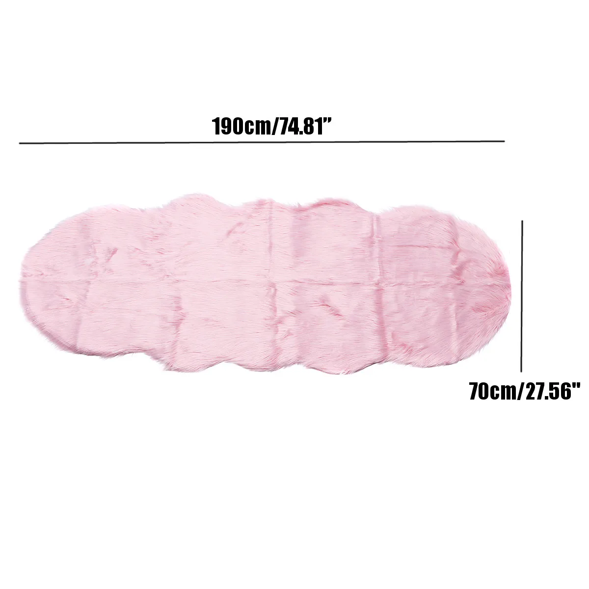 

190x70cm Oval Fur Faux Artificial Sheepskin Carpet Washable Seat Pad Fluffy Rugs Hairy Wool Soft Warm Carpets For Living Room