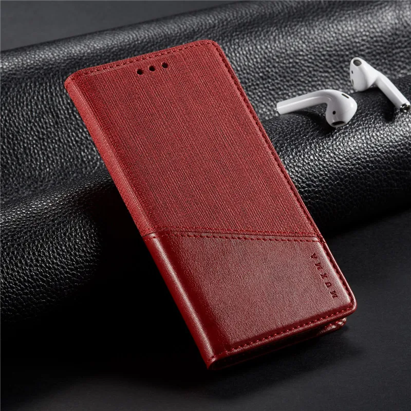 

For Xiaomi Mi 9 9T Max 2 3 PocoPhone F1 Redmi K20 K20 Pro Note 7 6 Pro Luxury Spliced Leather Magnetic Closure Flip Cover Case