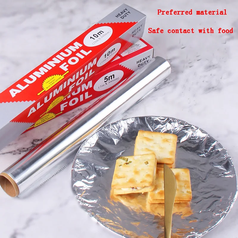 Фольга для барбекю Оловянная фольга выпечки алюминиевая общего цвета в коробке 30