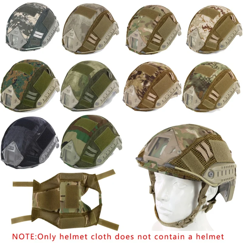 

Head Circumference 52-60cm Helmet Tactical Helmet Cover Airsoft Paintball Wargame Gear CS FAST Helmet Cover Sportswear