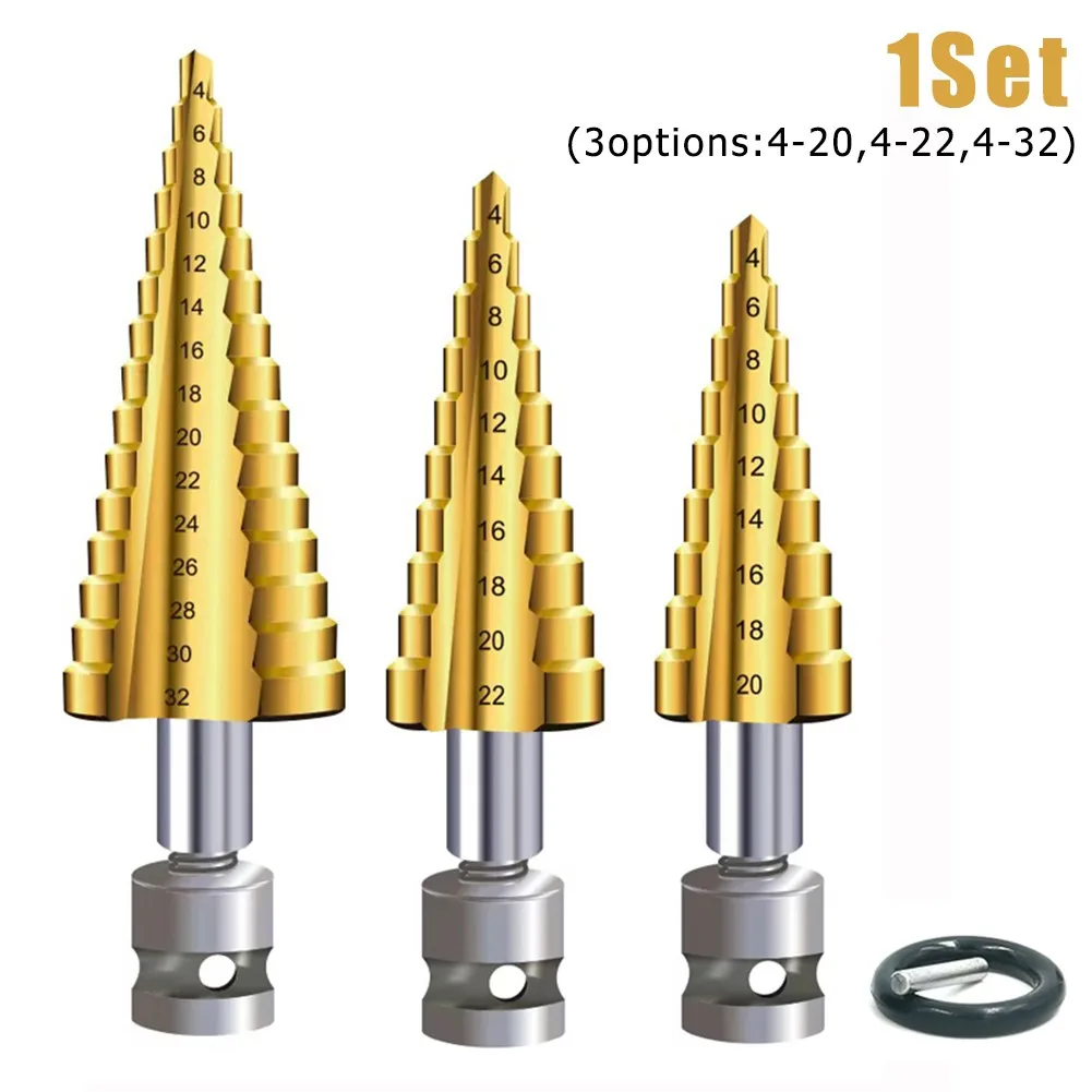 

Hss Step Drill Straight Groove 4-20mm,4-22mm,4-32mm And M10 Drill Chuck HSS4241