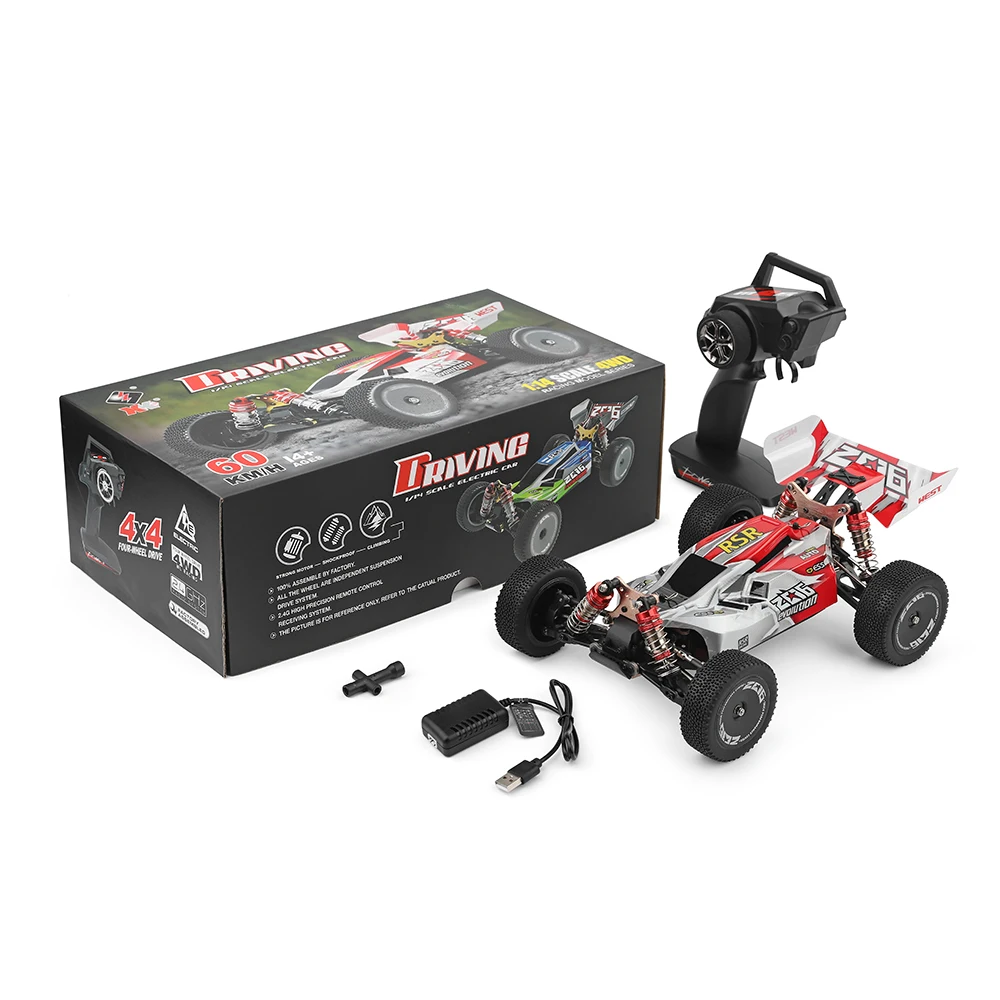 Высокая скорость 60 км/ч Wltoys 144001 гоночный Радиоуправляемый автомобиль модели 1/14 2 4