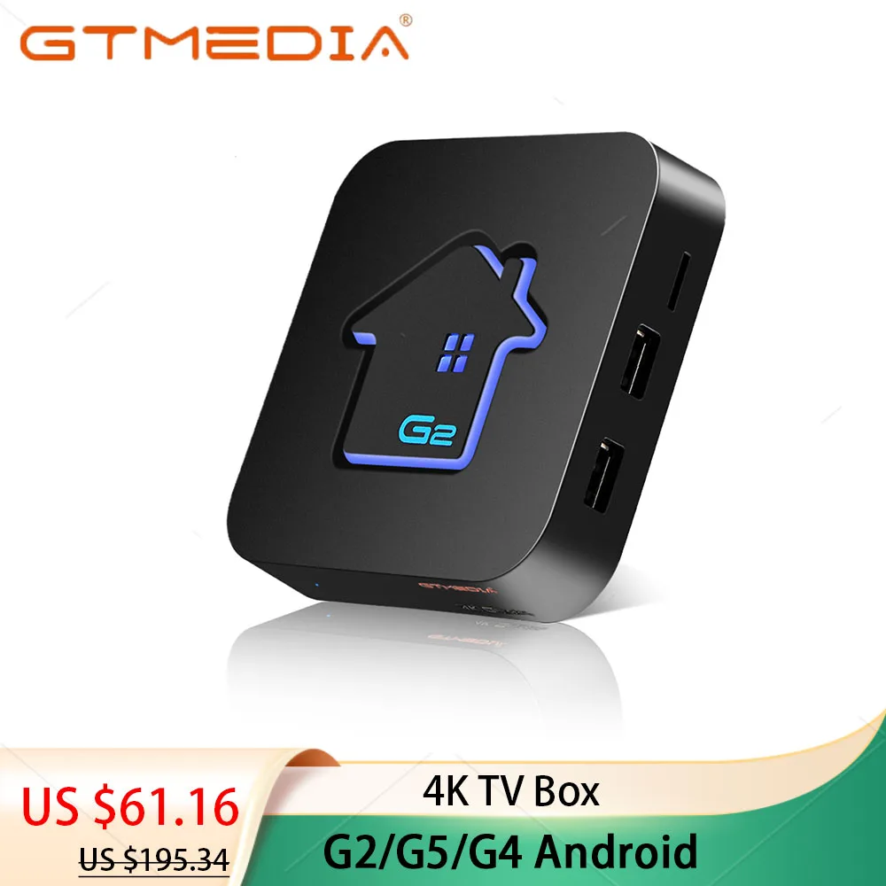

ТВ-приставка GTmedia G2, Android 9,0, 4K, 4 + 64 ГБ, H.265, HDR, Wi-Fi
